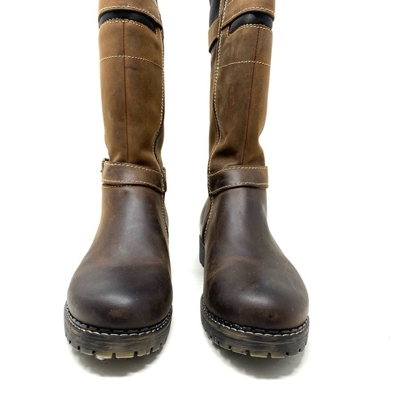 V-Italia - Alps 1072 - Brown tall leather shearling lined winter boots - Picture 3 of 9